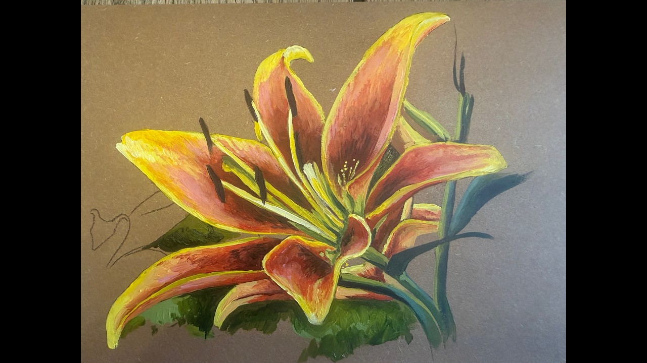 Painting an Acrylic Flower - for beginners