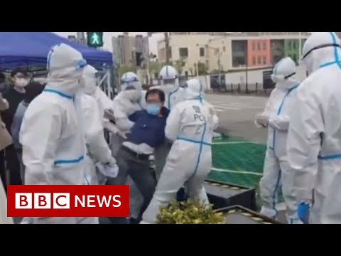 Clashes in Shanghai, China, over Covid lockdown evictions – BBC News thumbnail
