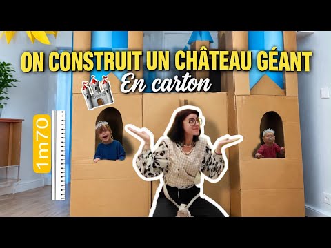 WE BUILT A GIANT CARDBOARD CASTLE FOR OUR DAUGHTERS - every child's dream