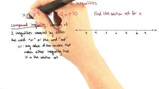 Compound inequalities - Intro Algebra Review