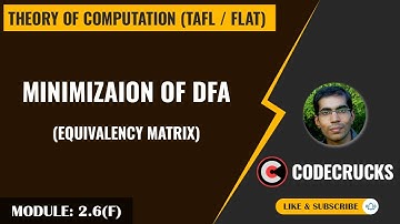 034 - Minimization of DFA | Equivalency Matrix | TOC by Mahesh Goyani | CodeCrucks