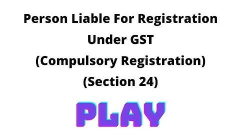 Compulsory Registration Under GST#Section 24#Pick up points#GST Class 9#Pinki Agrawal