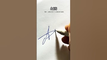 How to sign ADITI ? ✨// signature ideas #signature #sandeepcalligraphy #shorts