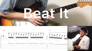 Michael Jackson - Beat It (guitar cover with tabs & chords)
