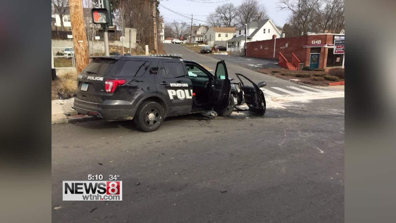 Barnum Ave. in Stratford reopens after crash involving police car YouTube