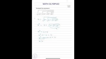 Evaluating an Infinite Nested Radical Using Algebraic Substitution #MathOlympiad #NestedRadicals