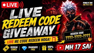 🔴 LIVE | FREE FIRE REDEEM CODE GIVEAWAY 🎁 | CUSTOM ROOM & REWARDS