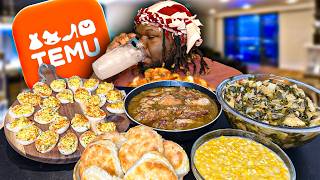 I COOKED AN ENTIRE COUNTRY MEAL USING TEMU PRODUCTS!!!