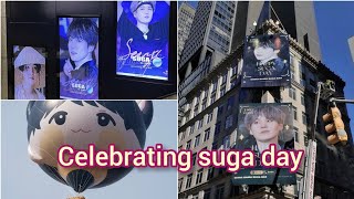 BTS Suga's 2021 birthday projects around the world.