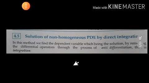 Solution of nonhomogeneous PDE by direct Integration-part 1/18MAT21/Module 3