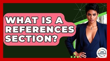 What Is A References Section? - Job Success Network