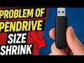 pen drive size decreased after making it bootable problem solved.