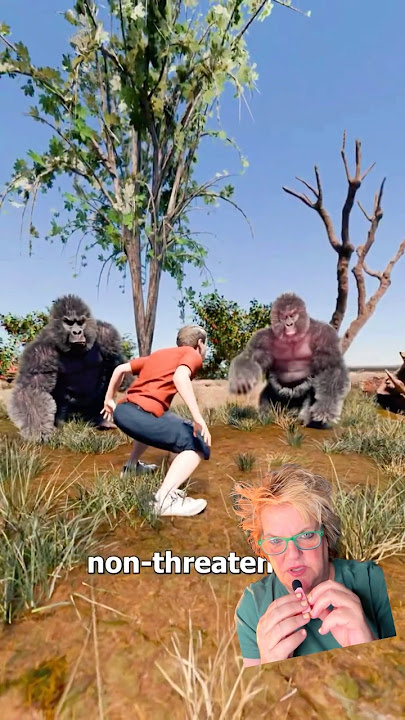 Escaping Gorilla Fail #shorts #running #gorilla