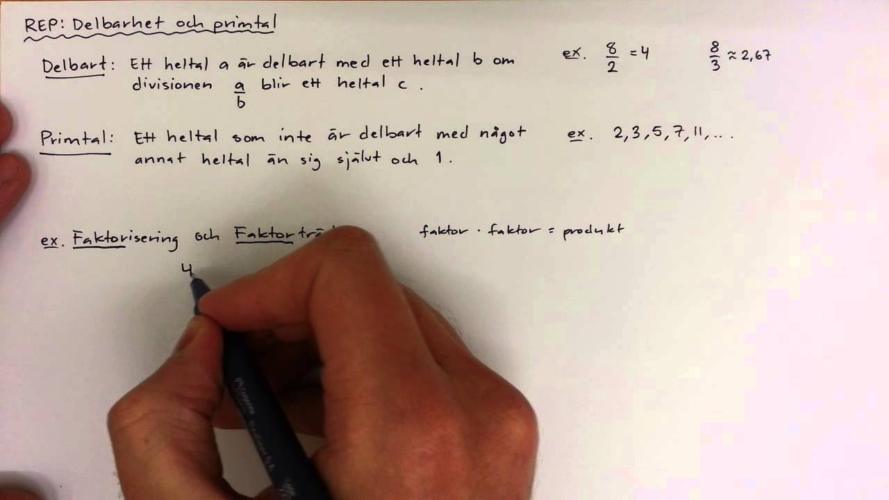 9 - Tal - REP: Delbarhet och primtal