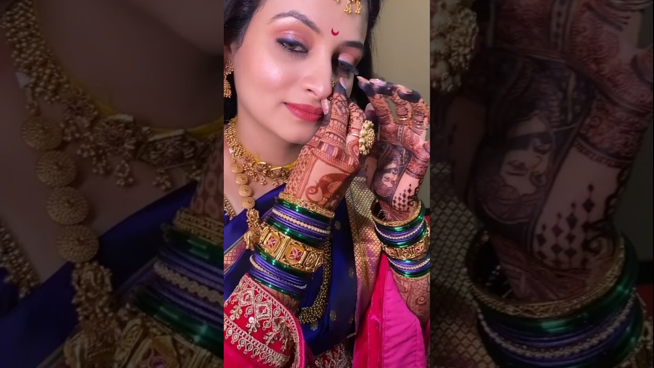 Beautiful maharashtrian bridal wedding look 
