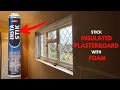 Using Adhesive Foam To Attach Insulated Plasterboard