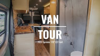 Custom Van Build (FULL TOUR) | Rossmönster Vans | 3500 Sprinter 170" EXT 4x4 | van life | 190