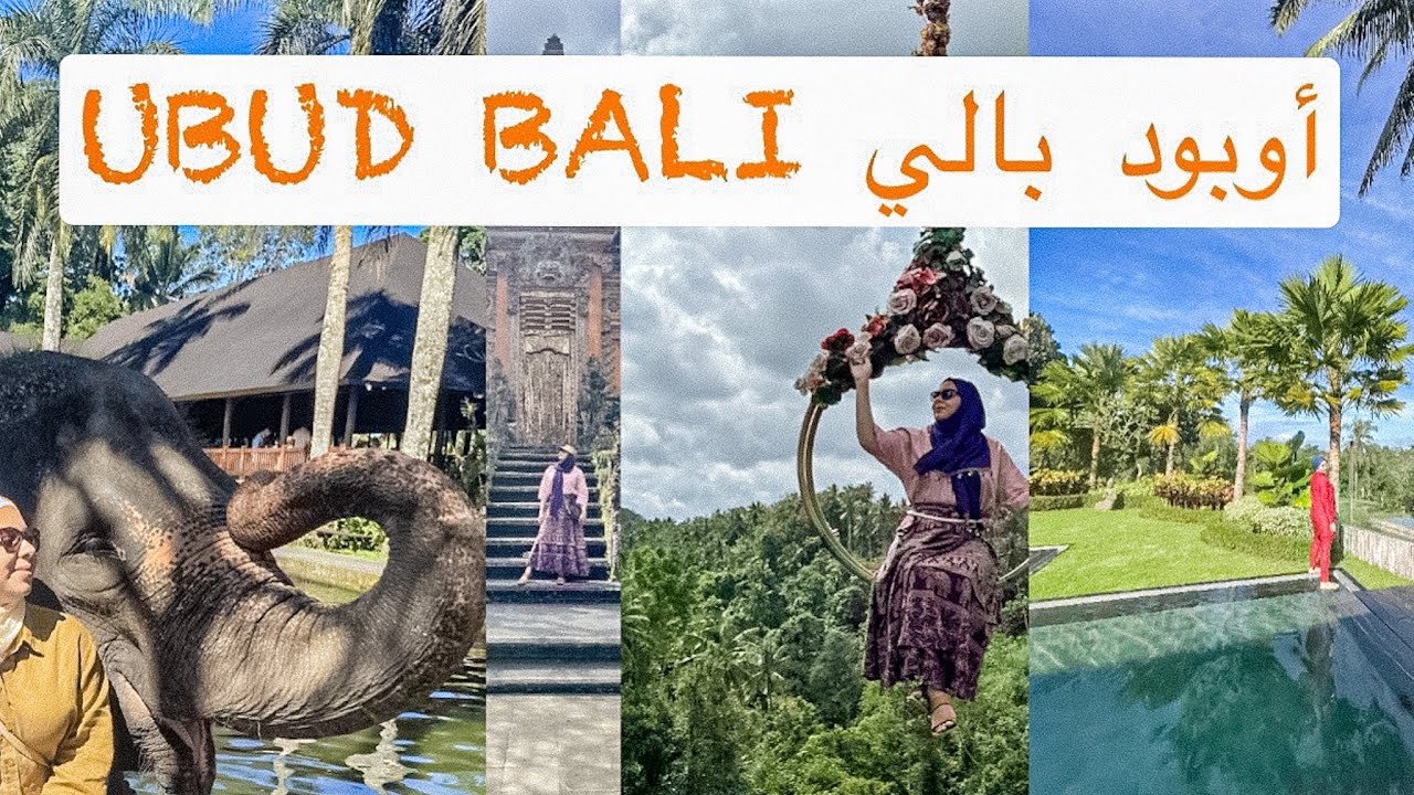 رحلة بالي | أوبود | فيلا | ركوب الفيلة والدبابات | اندونيسيا | UBUD BALI Vlog | K CLUB | INDONESIA