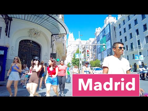 Madrid Spain - Walking in Madrid Spain - 4K ULTRA HD 60 fps