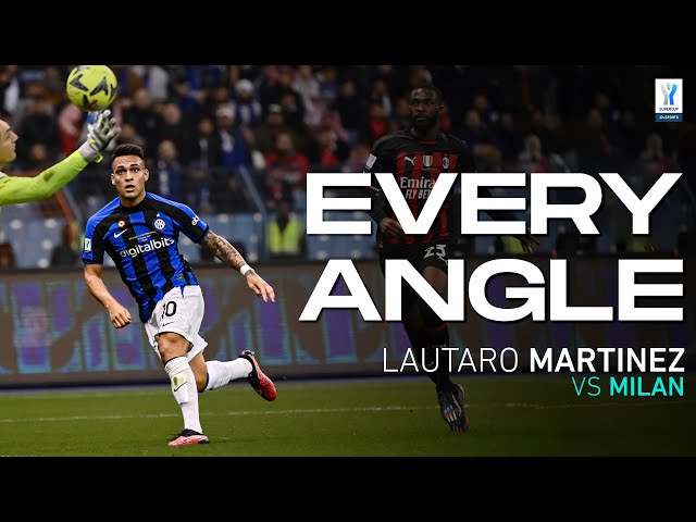Lautaro scores Inter’s third with a cheeky chip | Every Angle | Milan-Inter | EASports Supercup 2023