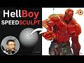 Sculpting HellBoy QUICK in Blender!