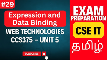 Angular Expressions Data Binding | CCS375 Unit 5 Web Technologies | Anna University
