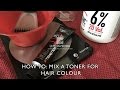 How to mix a toner for hair colour