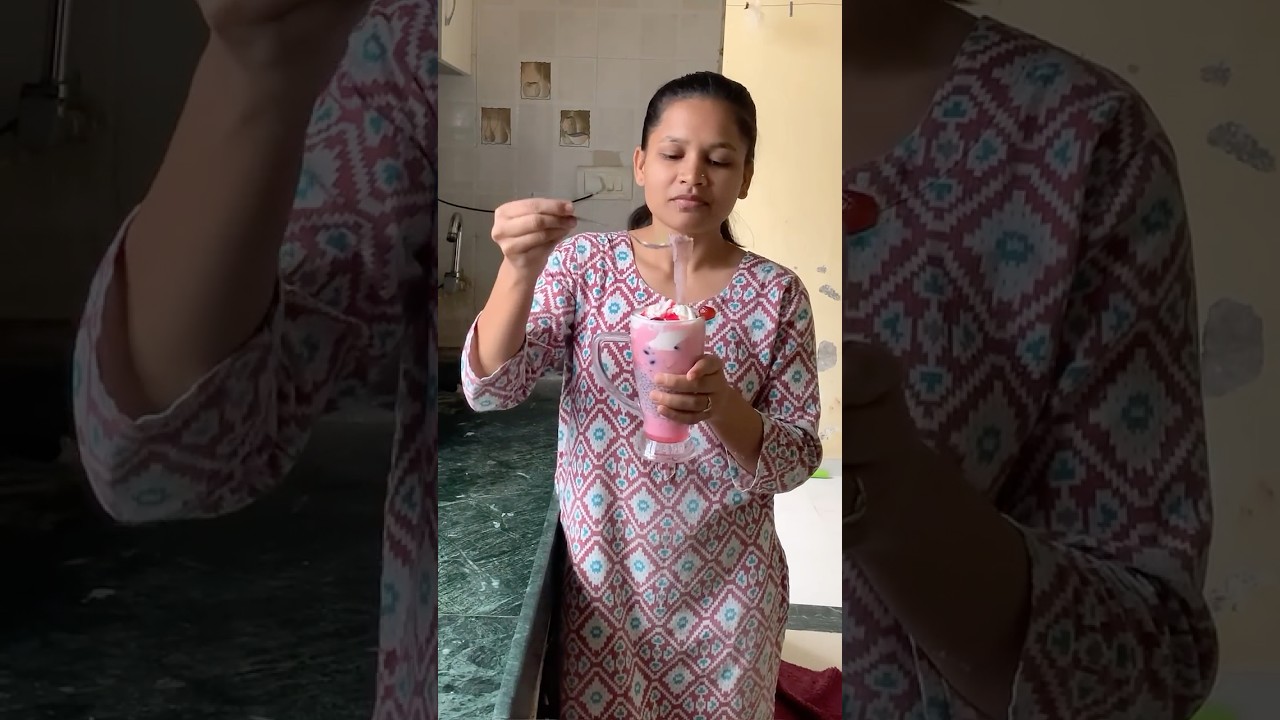 Homemade falooda with sev? #shorts #falooda #youtubeshorts #custardfalooda #faloodasev