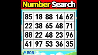 Number Search #508 Focus with a calm mind.【Match | brain game | puzzle 】 screenshot 5