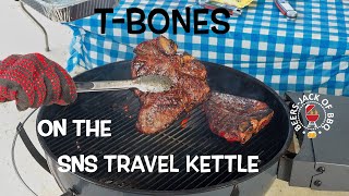 T-Bones on the Slow ’N Sear Kettle!