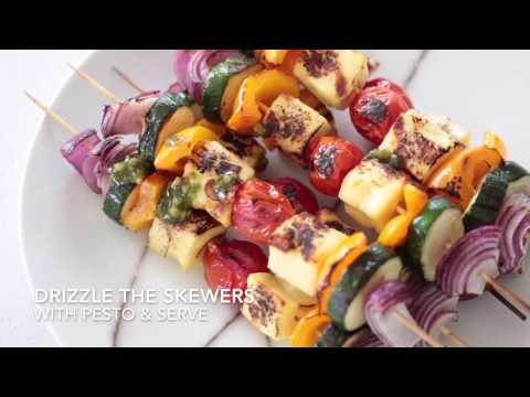 BBQ Halloumi & Vegetable Skewers ♥ In Rhi's Pantry