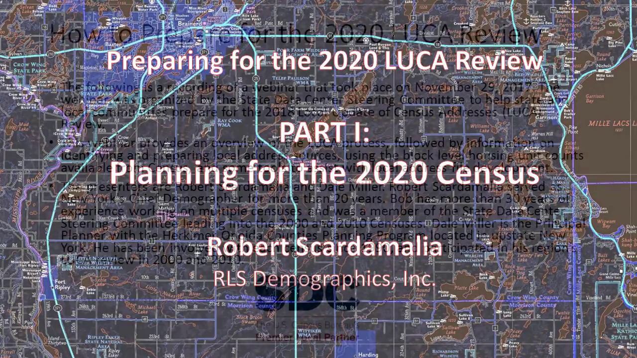 Preparing for LUCA: Chapter 1 - Planning for the 2020 Census - YouTube