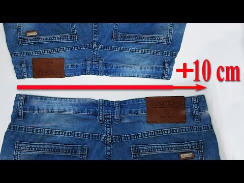 ✅Хитрый трюк по незаметному увеличению размера джинсов/как расширить джинсы в поясе
