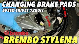 Changing Brake Pads - Brembo Stylema - Triumph Speed Triple 1200rs #brembo #triumph