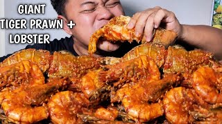 GIANT TIGER PRAWN + LOBSTER IN SPICY CAJUN SAUCE | MUKBANG PHILIPPINES | MUKBANG SEAFOOD