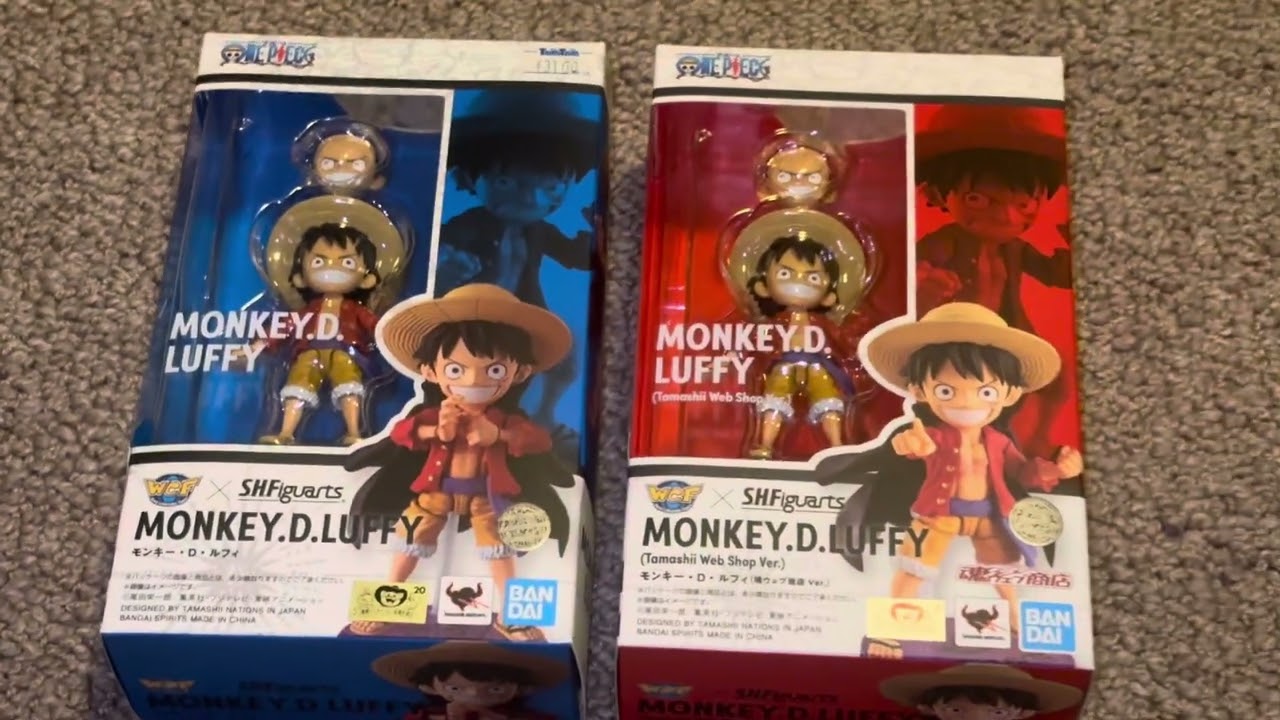 Comparing SH Figuarts WCF Monkey D Luffy premium Bandai vs Regular 