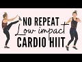 No Repeat, Low Impact, 30 Min CARDIO HIIT WORKOUT!!!