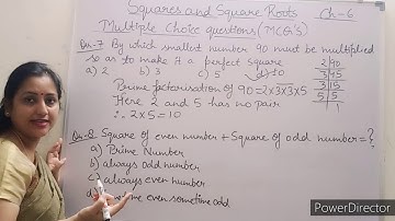 Best MCQ Class 8 Square & Square Roots Chapter 6 || MCQ SQUARE AND SQUARE ROOTS // Class 8 Maths MCQ