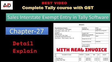 How do I enter interstate sales in Tally GST? || Tally Sales Interstate Exempt Entry 2022