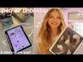 IPAD AIR 5 + APPLE PENCIL UNBOXING! &amp; what&#39;s on my ipad, home screen set up, &amp; productivity apps!