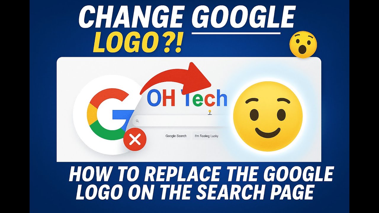 How to replace the Google logo on the search page | replace the Google logo on the search page