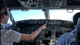 Boeing 737 Takeoff and Landing | Turbulent Approach To Paris | Cockpit View | GoPro 12