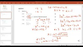 Grade 12 Maths paper 1 May/June 2019 (part 1)
