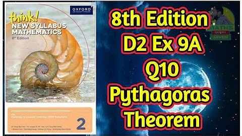 Q10 || Ex-9A || D2-8th edition || Pythagoras theorem