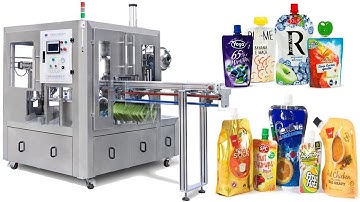High Speed Spout Pouch Filling Capping And Packing Machine For Baby Puree,  Baby Friut, Juice, Etc.