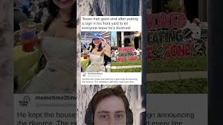 Texas Man Goes Viral After Putting A Sign In His Front Yard To Let Everyone Know Hes Divorced