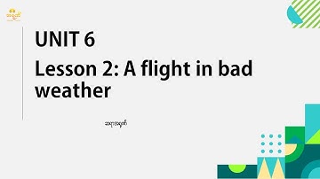 Unit 6 Lesson 2 A flight in bad weather