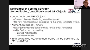 ARIN 45 Day 1 IRR Update