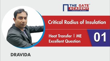Critical Radius of Insulation | 01 | Excellent Question - GATE Sol | Heat Transfer | ME