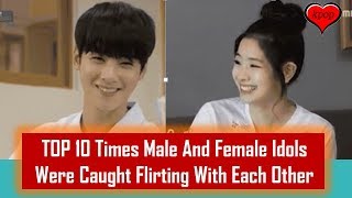 TOP 10 Times Male And Female Idols Were Caught Flirting With Each Other